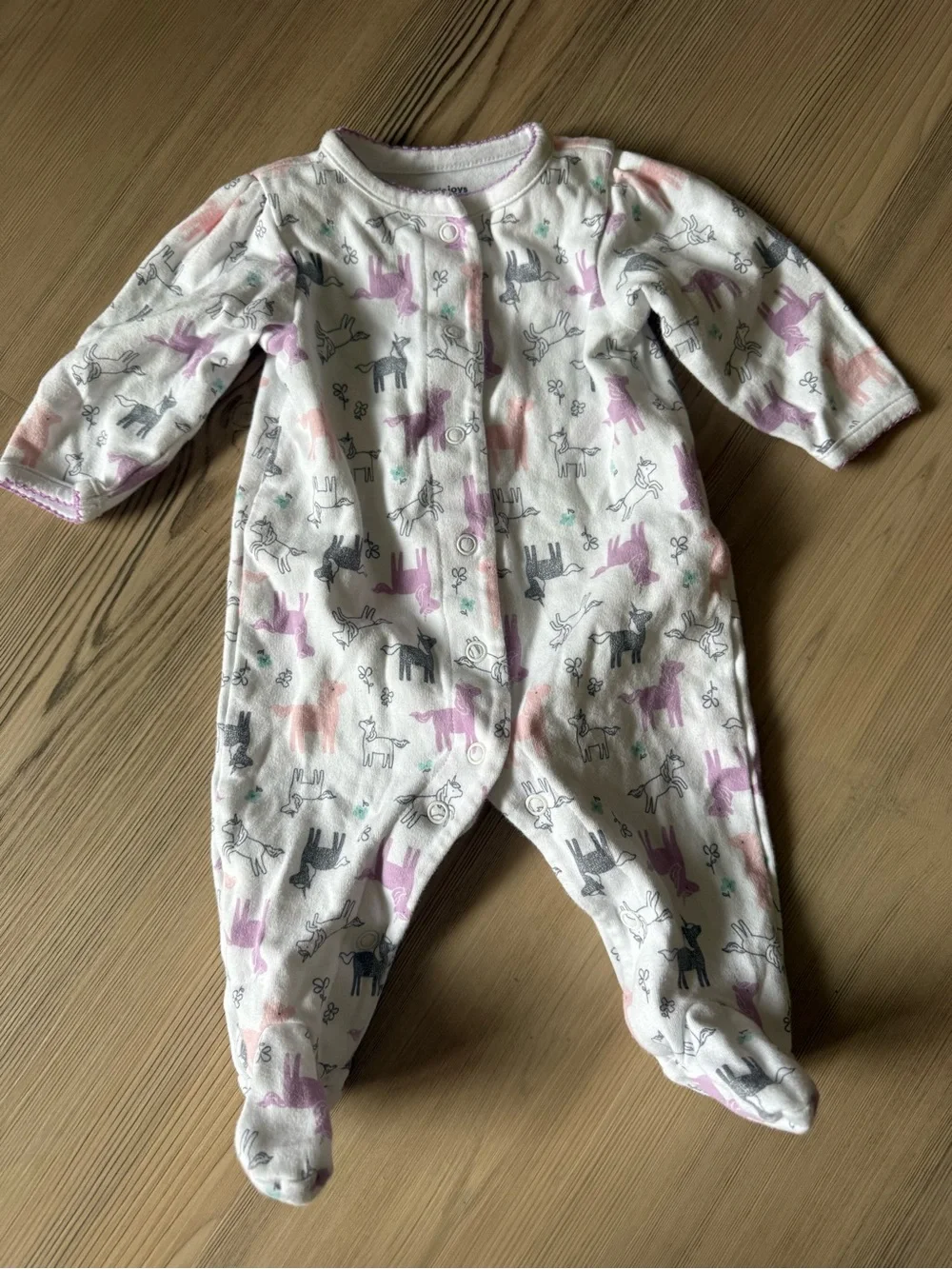Carter’s Simple Joys Baby Girl Unicorn Print Sleepers - 2 Pack